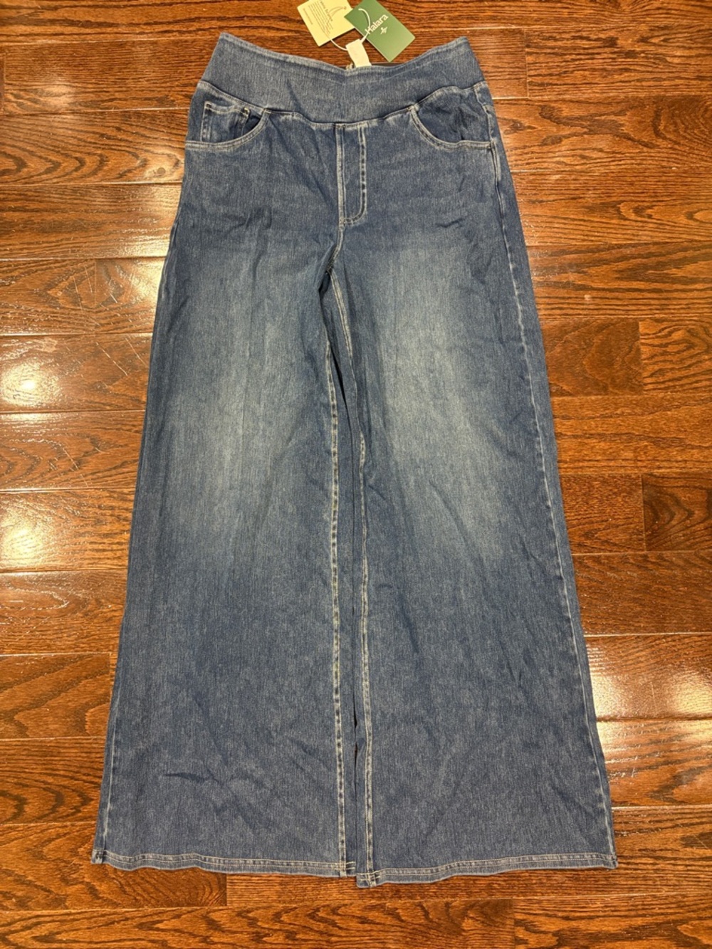 HALARA Flex Denim Wide-Leg Jeans in Dark Blue sz M